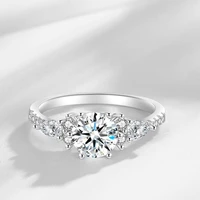 hoyon 14k gold color moissanite diamond ring for women luxury 1 25 carat aaa zircon diamond gemstone rings fine jewelry gifts