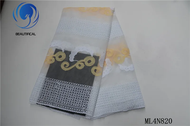 

Beautifical african lace fabrics Latest style nigerian tulle mesh lace fabric embroidery lace fabric with stones 5yards ML4N820