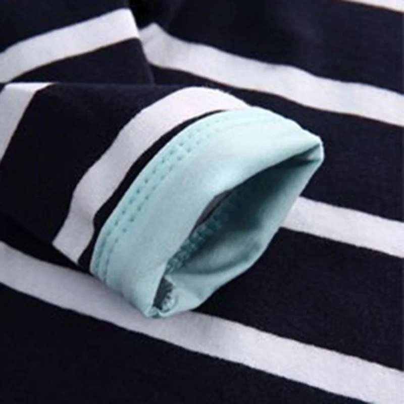 Новинка хлопковая рубашка в полоску с длинными рукавами для маленьких мальчиков