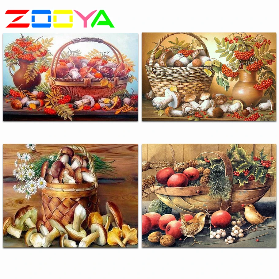 3D полная Алмазная картина фрукты вышивка овощи 5D мозаика грибные картины с