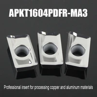 apkt1604pdfr ma3 professional aluminum cutter blade insert cutting tool turning tool cnc tools processing alloy copper and wood