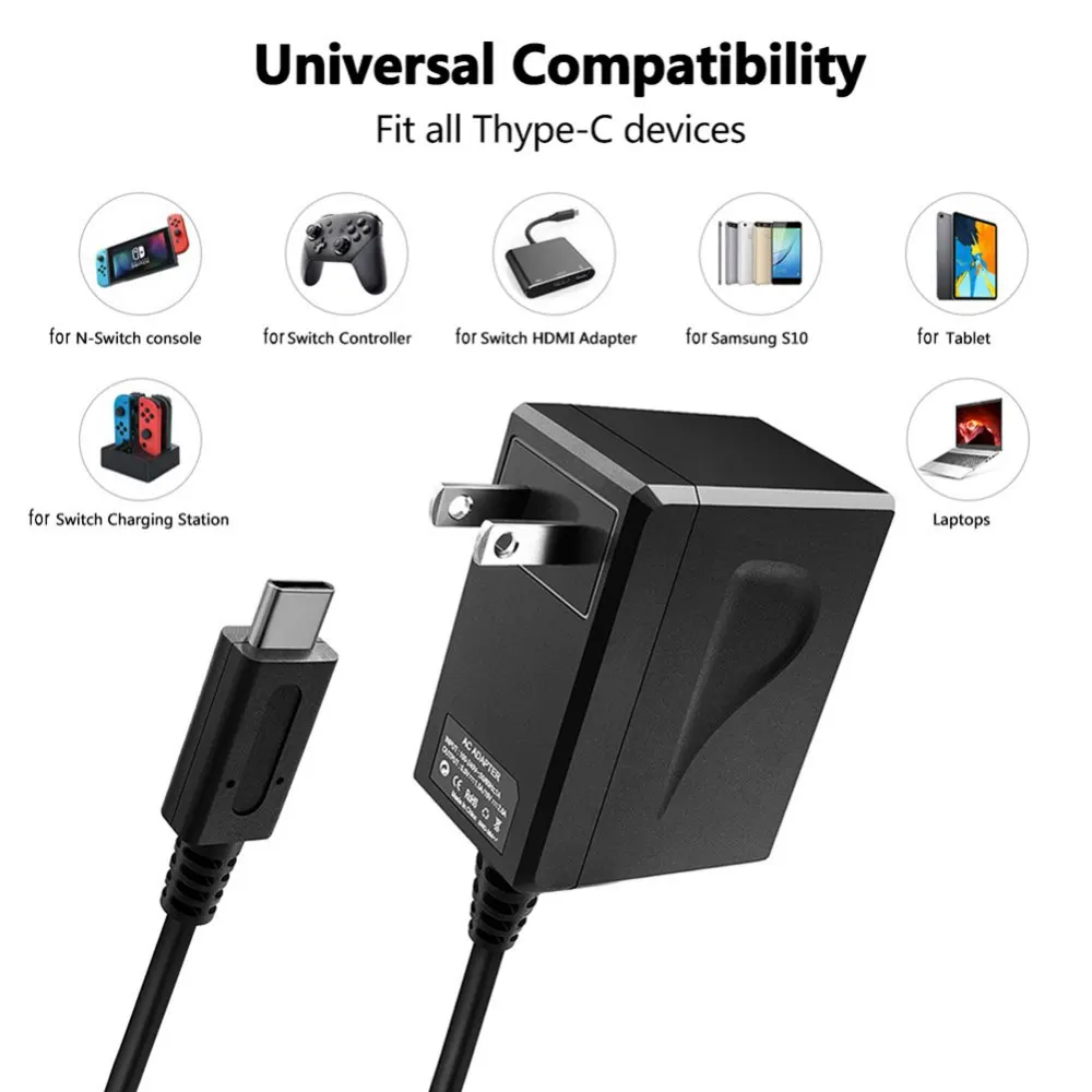 

Сетевое зарядное устройство для Nintendo Switch, 15 В/а