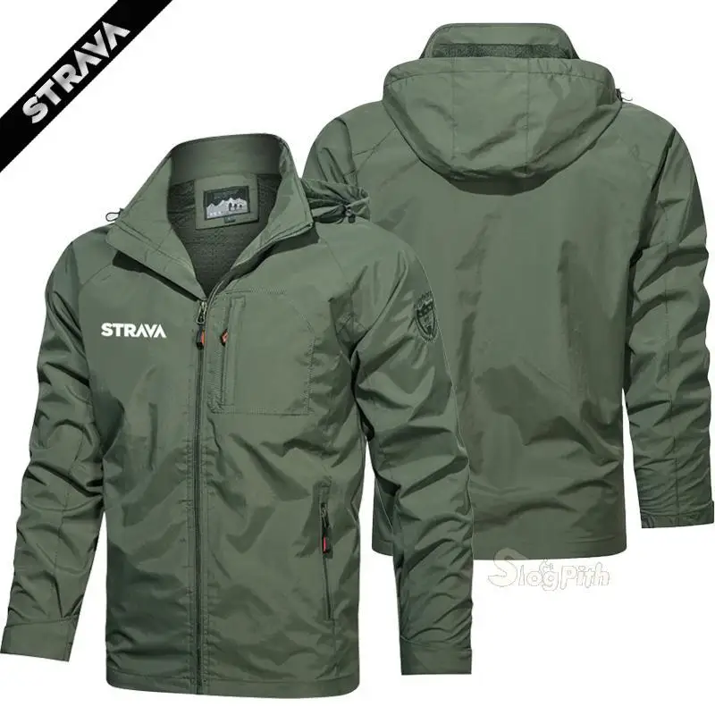 

Strava Hooded Cycling Jacket for Men Windbreaker Windproof Bicycle Clothing Breathable Anti-Sweat Outdoor Ykywbike Clothes