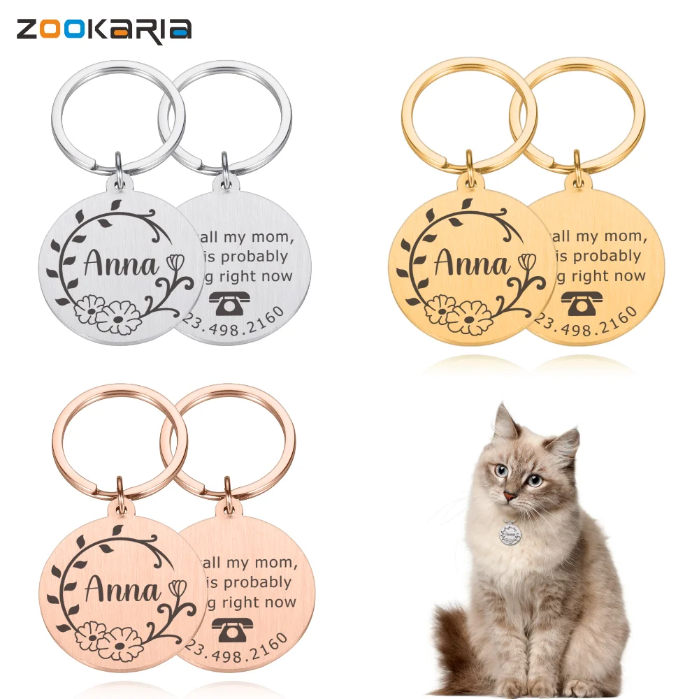 

Pet ID Tags Anti-lost Cat Dog Puppy ID Tag Pendant Custom Pet Dog Collar Free Engraved Dogs Name Tags Personalized Accessories