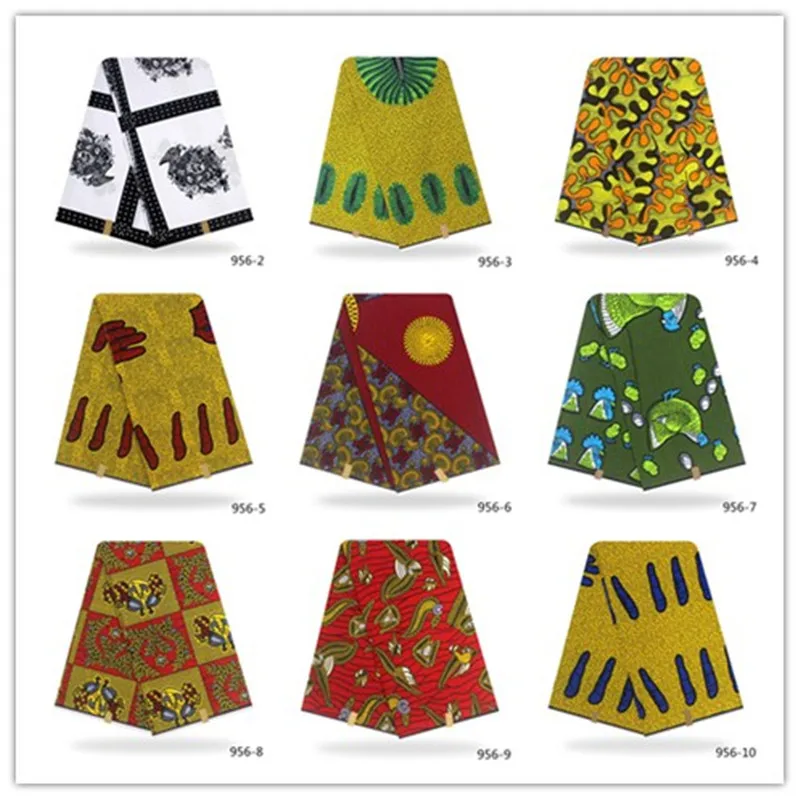 Анкара ткань 100% хлопок африканская оптовая продажа печать Свадебные платья