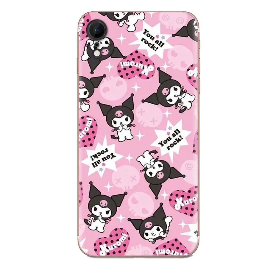 TPU Skin Painting For Xiaomi Redmi Mi 4 7A 9T K20 CC9 CC9e Note 7 8 9 Y3 SE Pro Prime Go Play Cute Kuromi | Мобильные телефоны и