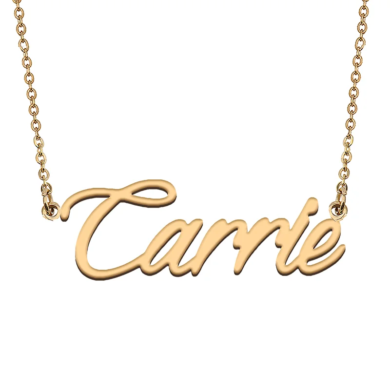 

Carrie Custom Name Necklace Customized Pendant Choker Personalized Jewelry Gift for Women Girls Friend Christmas Present