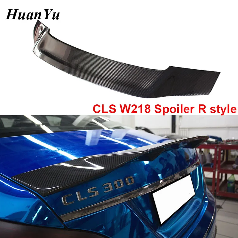 Спойлер из углеродного волокна R Style Ducktail для Mercedes benz CLS W218 задний багажник губы