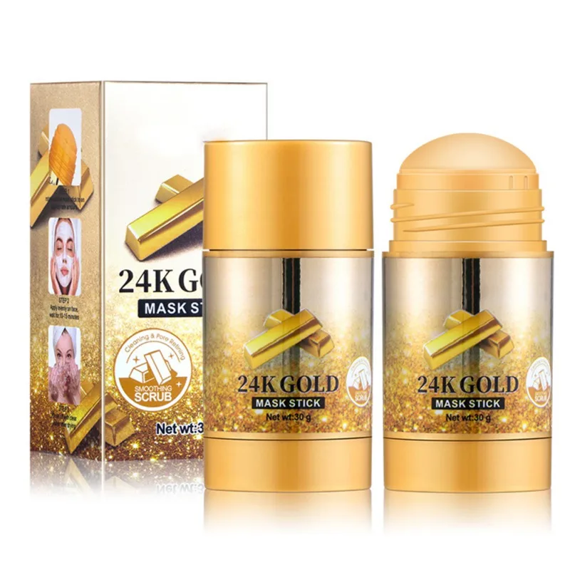 

30g Anti-Wrinkle Face Skin Care 24K Gold Mask Stick Oil Control Blackhead Remover Moisturize Facial Mask Cream