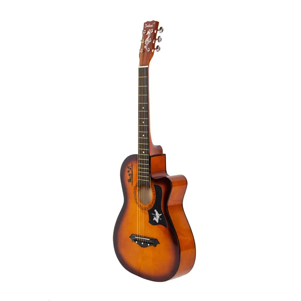 

Acoustic Folk Guitar DK-38C Basswood Guitar with Bag Strap Picks LCD Tuner Pickguard Strings New Year's Christmas Gift