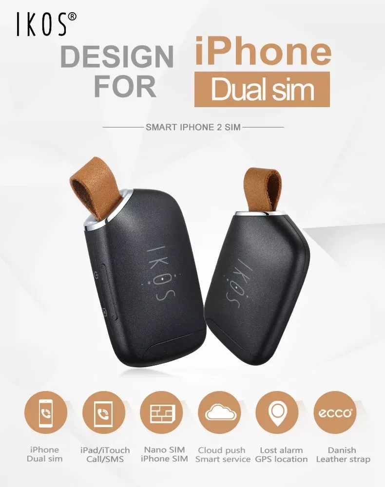 IKOS адаптер для сим карты iPhone 6 7 8 X XS два активных Макс две sim Bluetooth iPod iPad без