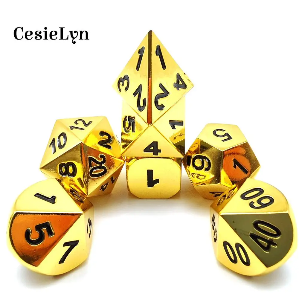 Металлические игральные кости DnD набор Dados Dobbelstenen D20 для настольные игры RPG MTG с