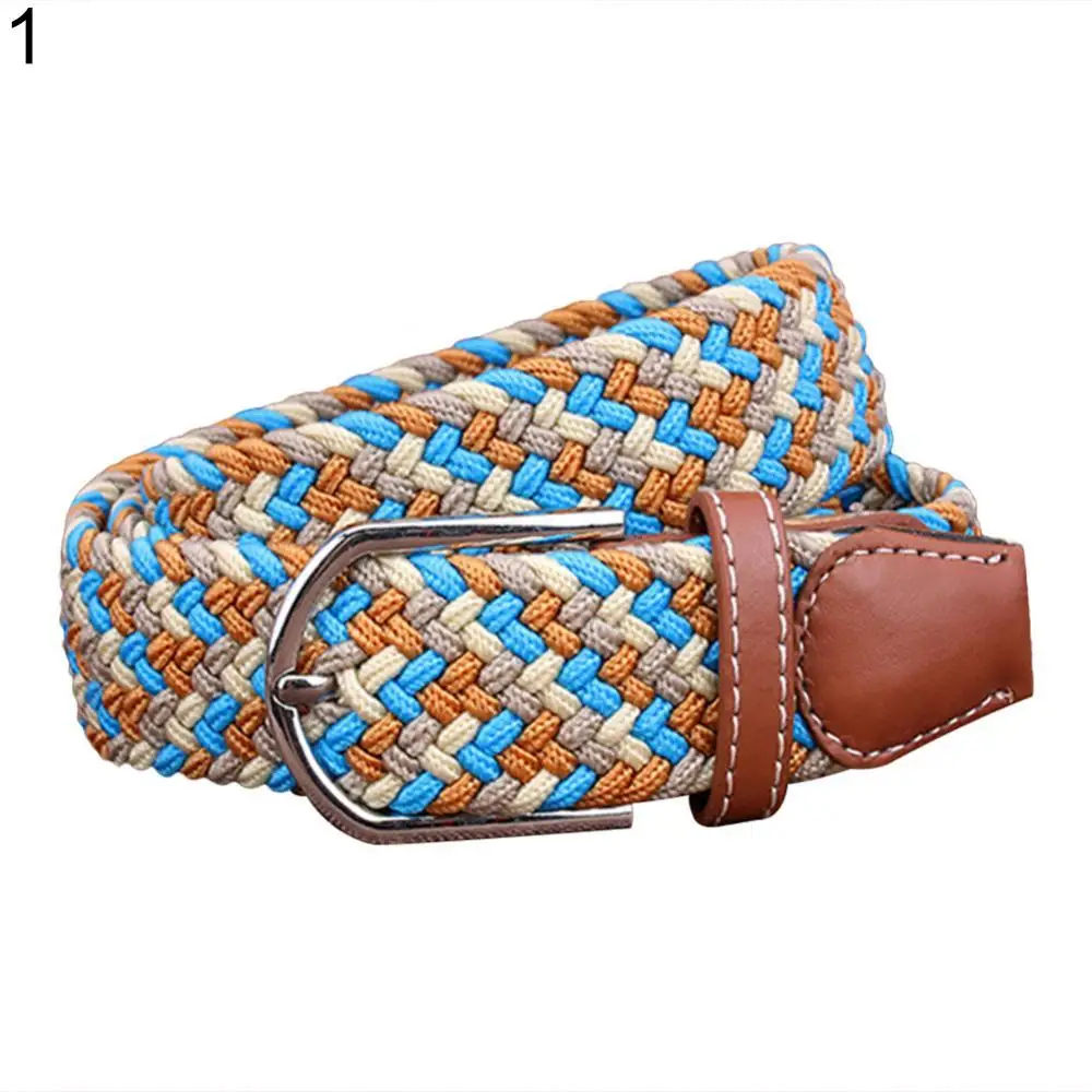 

Unisex Belt Woven Fashion Luxury Braided Fabric Comfort Stretch Casual Dress Belt for Men Women