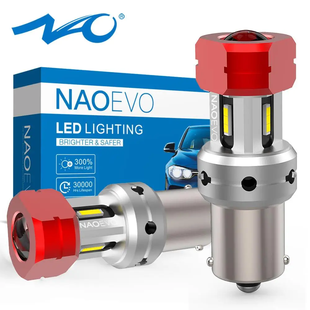 Светодиодный лампа NAO P21W T20 7443 W16W 2000Lm PY21W W21/5W для LADA дневные ходовые огни P21/5W BA15S 1156