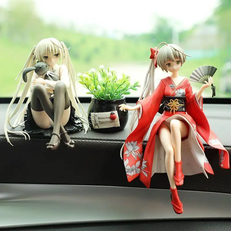 

Персонализированное креативное украшение автомобиля, милый мультяшный медведь из аниме, красивая девушка, центральная консоль автомобиля,...