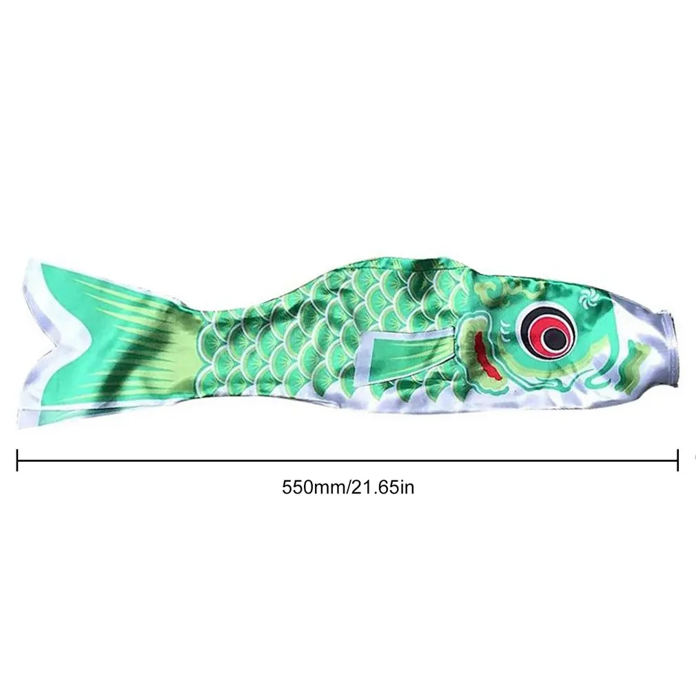 

New 5 Colors 55cm Waterproof Japanese Carp Windsock Streamer Hanging Fish Flag Decor Kite Koinobori For Children
