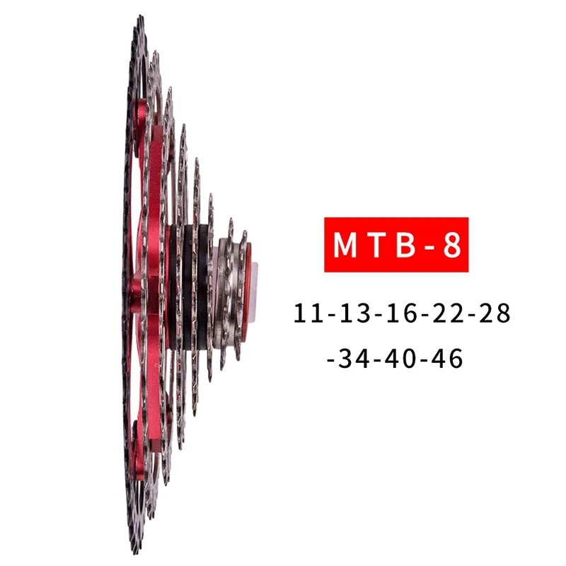 ZTTO 8 скоростей 11-46T велосипедная кассета MTB велосипед Freewheel Сверхлегкий Звездочка |