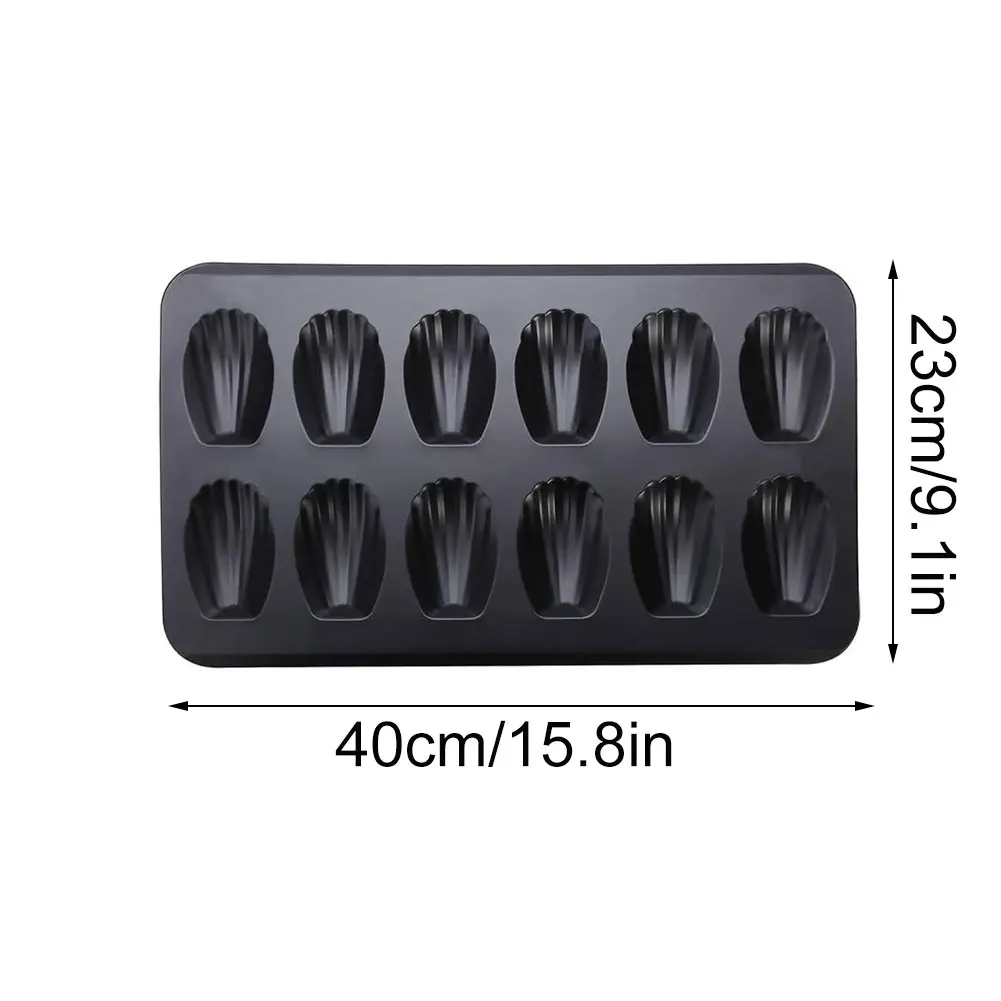 

2PCS Madeleine Pan Non-Stick Shell Shape 12 Cup Sugar Cake Making Mold Madeleine Tray Shell Baking Cake Mold Pan Tray Set
