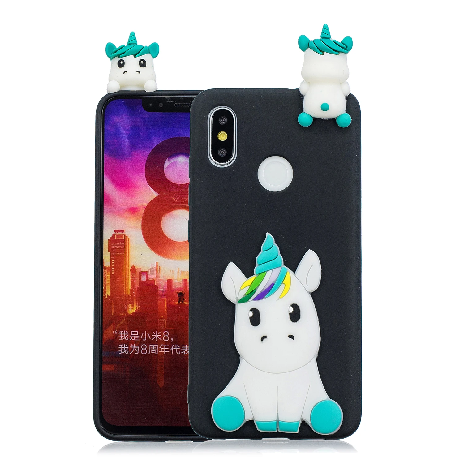 Силиконовые 3D чехлы с пандой единорогом каваи для Xiaomi Mi 8 9 SE Note 10 9T Pro A3 A1 A2 Lite