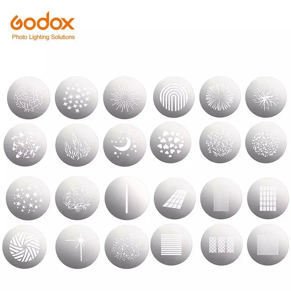 Godox SA 09 001 002 003 004 GOBO Kit для SA17 + P S30 S60 SL150II VL150 VL200 VL300 SL200II Bowens светильник|Аксессуары