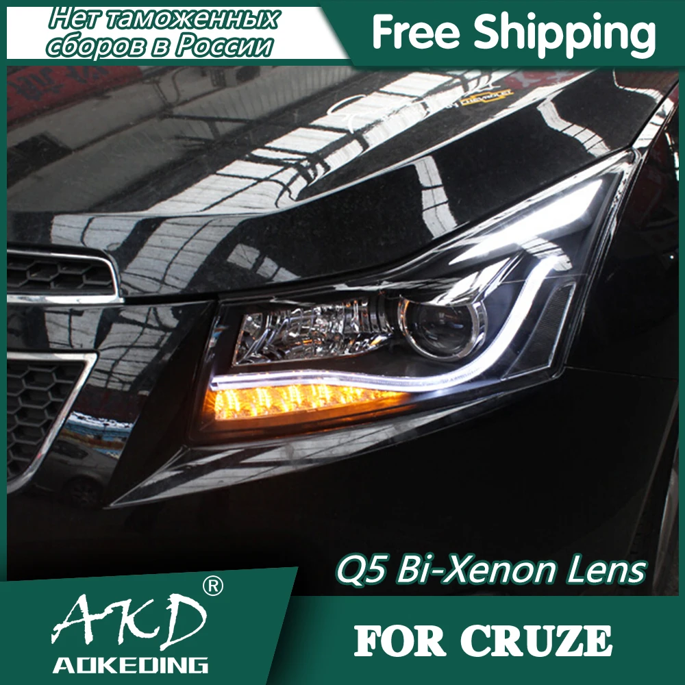 AKD автостайлинг фары для Chevrolet Cruze 2009-2015 светодиодный ные DRL Q5 Биксеноновые линзы