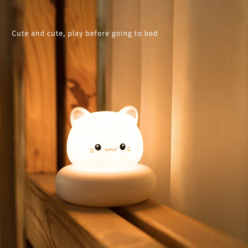 

Night Lights LED Night Light Cute pet with sleeping light USB charging For Children Kids Living Room Bedroom Lighting