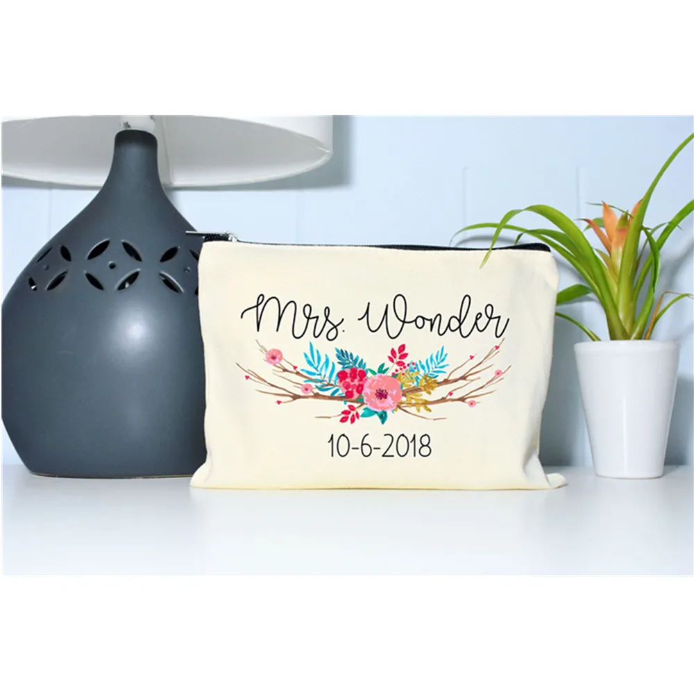 Индивидуальная сумка для макияжа подружки невесты уникальный подарок украшения