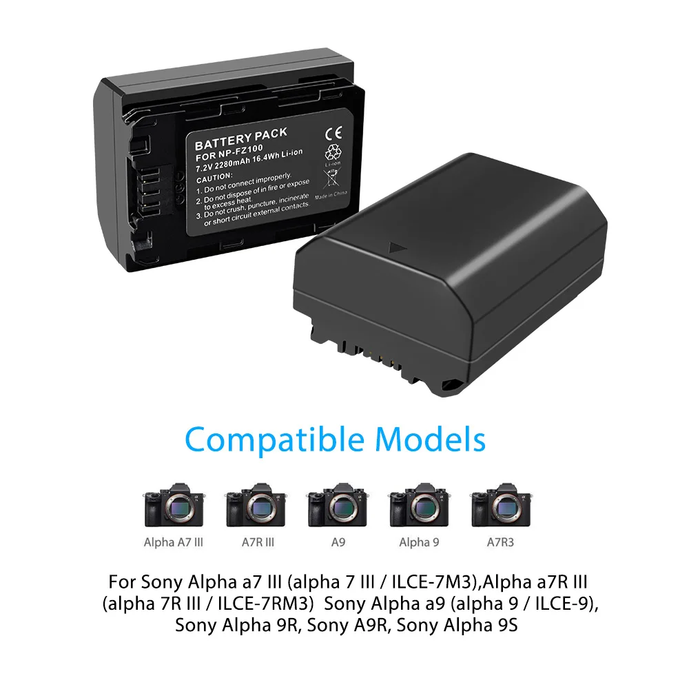 Аккумулятор для фотовспышки PALO 1-4 Pcs NP-FZ100 NPFZ100 NP FZ100 Sony BC-QZ1 Alpha 9 a9 A9R 9S ILCE-9 7R a7R 7 a7 III