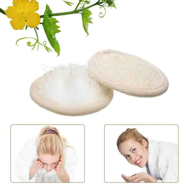

24 Pieces Exfoliating Loofah Pad Facial Body Scrubber Round Bath Shower Loofah Sponge Pad Natural Exfoliating Scrubber