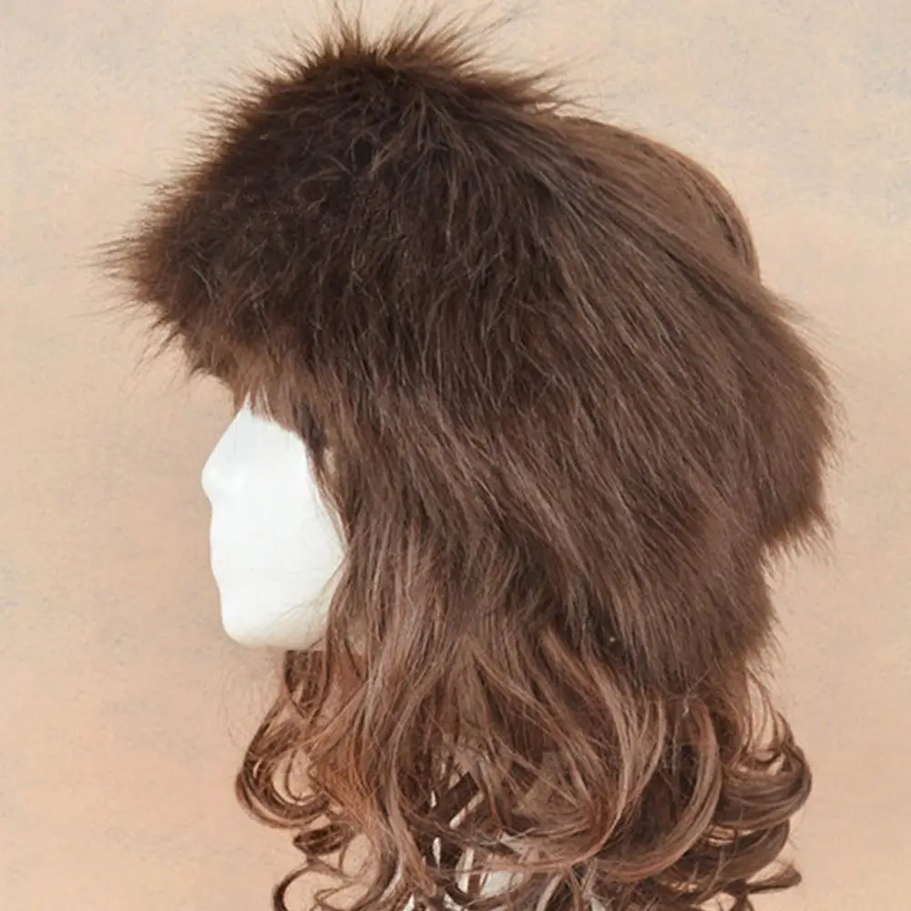 Горячая повязка на голову из искусственного меха зимние наушники шапка для
