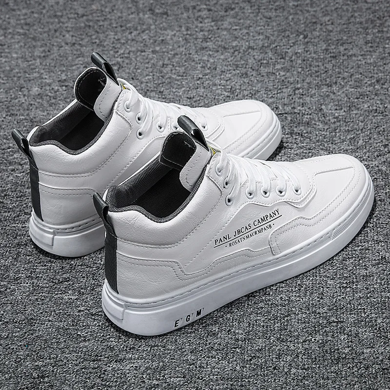 

Новинка Весна 2021, мужская повседневная обувь, модная обувь с высоким верхом, нескользящая обувь с мягкой подошвой, искусственная кожа, 44