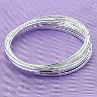 fashion vintage 925 silver bangles jewelry multi layer silver bangles bracelet srebrna bransoletka pulsera de plata