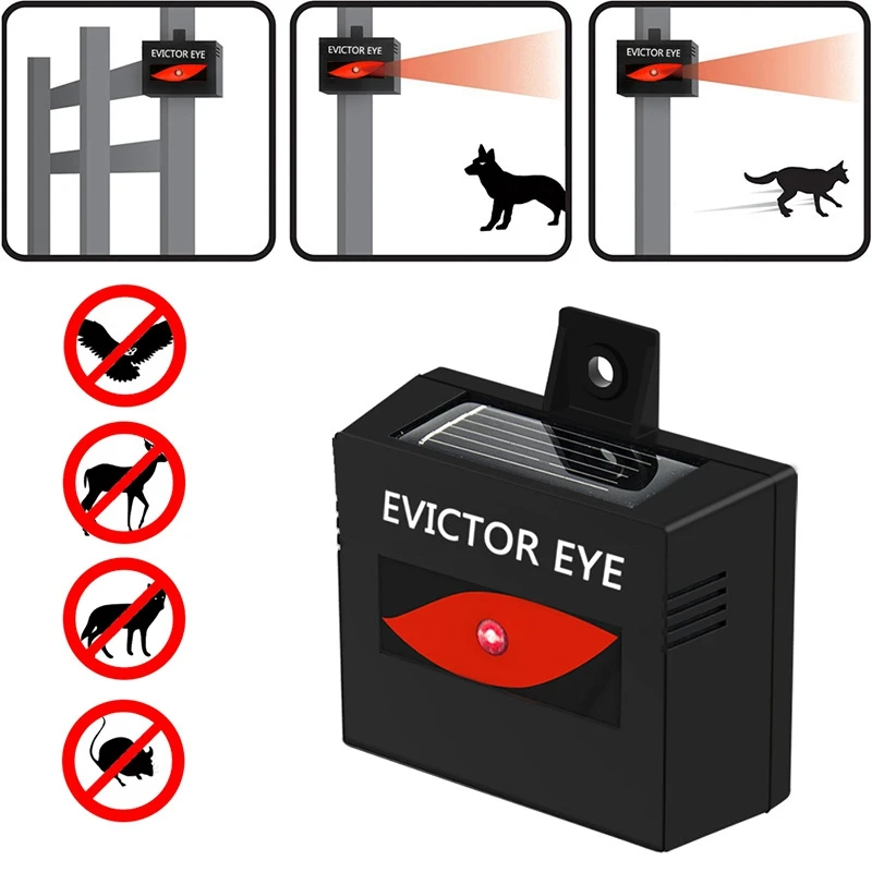 2PC Solar Powered Animal Repeller for Cats Foxes Electronic Cat Ultrasonic Anti Mosquito Insect Rat Mouse | Дом и сад