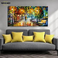 abstract handmade oil painting on canvas landscape thick knife wall art picture for living room large size home decorate mural