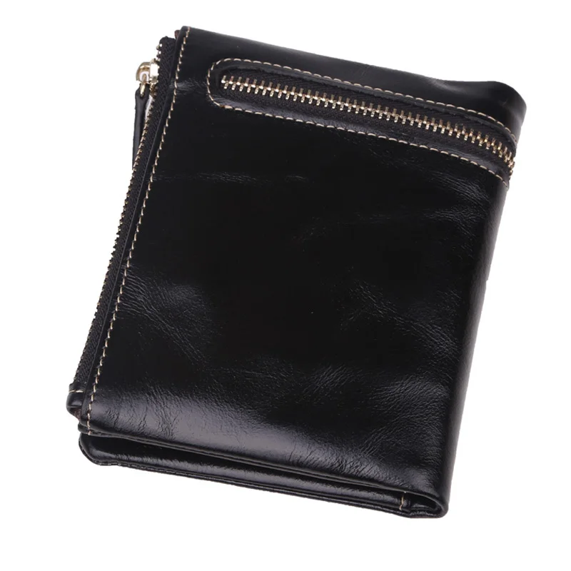 Лидер продаж 2020 бумажники из натуральной вощеной воловьей кожи женские и мужские