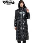 Мужской пуховик 6XL X-Long, толстые зимние мужские куртки с гусиным наполнителем, очень длинное пальто с капюшоном, Мужская парка с капюшоном