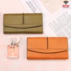 Женский Длинный кошелек из натуральной воловьей кожи, клатч с защитой от радиочастотной идентификации, Дамский бумажник с кармашком для мелочи, вместительное портмоне