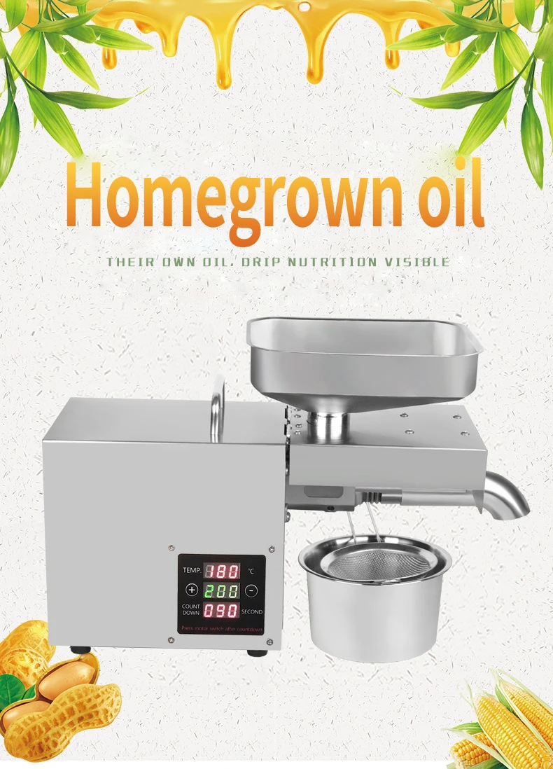 

T6 household mini oil press machine commercial olive oil press stainless steel home