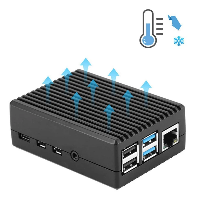Чехол из алюминиевого сплава с пассивным охлаждением для Raspberry Pi 4 Model B|Аксессуары