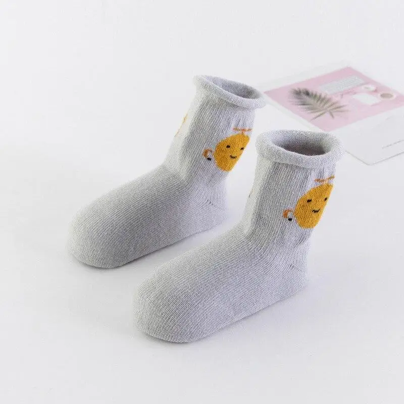 

New Baby Boys Girls Socks Non-slip Rubber Floor Socks Cotton Baby Toddler Girl Socks Animal Print Cartoon Infant Kids Cute Socks