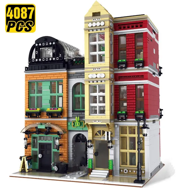 Креативный обувной магазин набор строительных блоков эксперт конструктор город