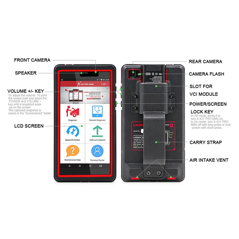 LAUNCH X431 Pro Mini Bluetooth obd2 сканер автомобильный odb2 диагностический инструмент