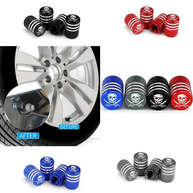 

For Lexus nx200t Audi quattro BMW z3 Jaguar XF XFL Automobile Valve Cover Aluminum Alloy Wheel Valve Core Cap 4pcs Black/Blue
