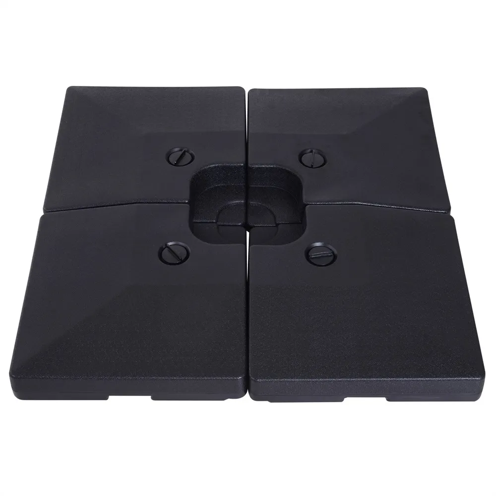 Outsunny набор 4 поперечных основания для зонтов Riempibili с водой и песком сад 51x51x12