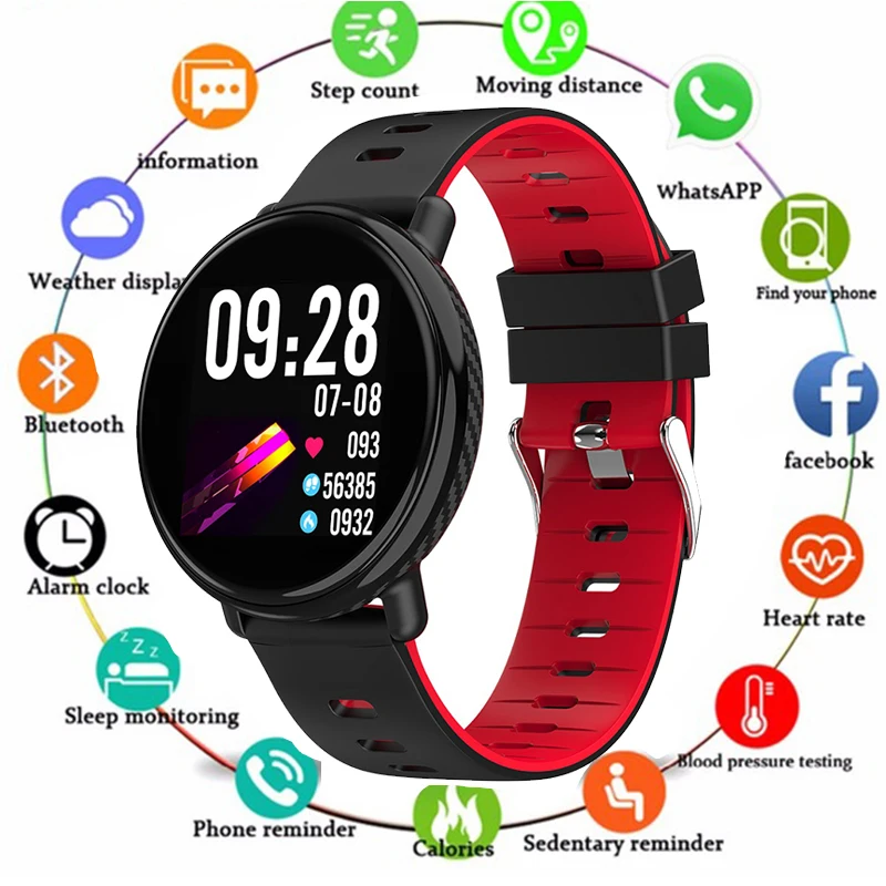 2019 Новые смарт часы IP68 Водонепроницаемый ips цветной экран монитор сердечного