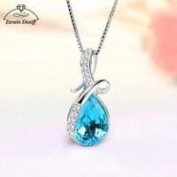 2021 new 100 s925 sterling silver crystal necklace fashion necklace wedding party necklace jewlery charms kawaii