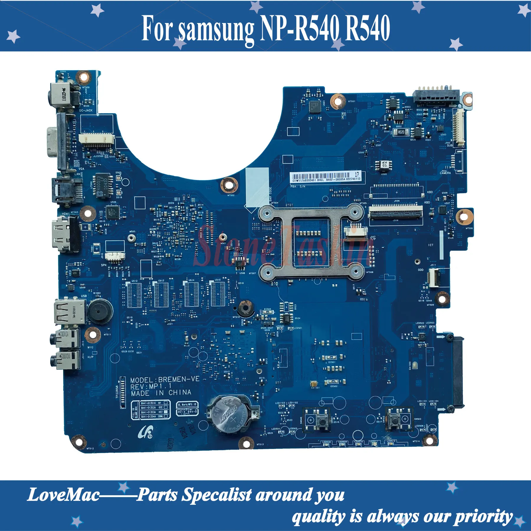 Высокое качество BA92 07470A 07471A 06621A 06595A основная плата для samsung NP R540 Материнская