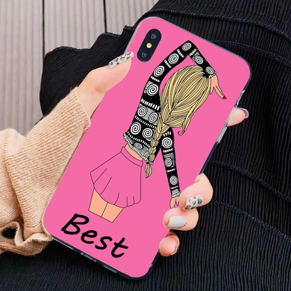 For Samsung Galaxy A10 A30 A40 A50 A60 A70 S6 Active Note 10 Plus Edge M30 Best Friends BFF Matching Online Silicone Phone Case |