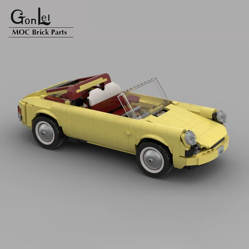 

2022 NEW 667Pcs MOC Creative Expert Convertible Sports Cars Assemble Bricks Model Compatible 10271 Fiat 500 Building Blocks Toys