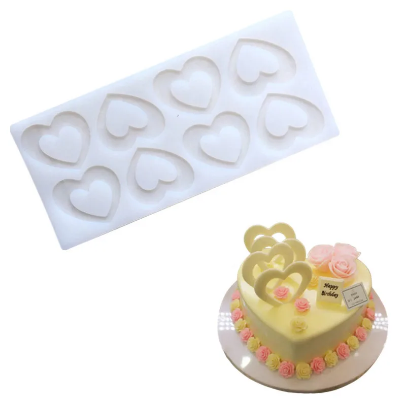 

Love Shape Fondant Cake Decorating Tools Diy Silicone Chocolate Fondant Candy Cake Decorating Sugarcraft Baking Mould